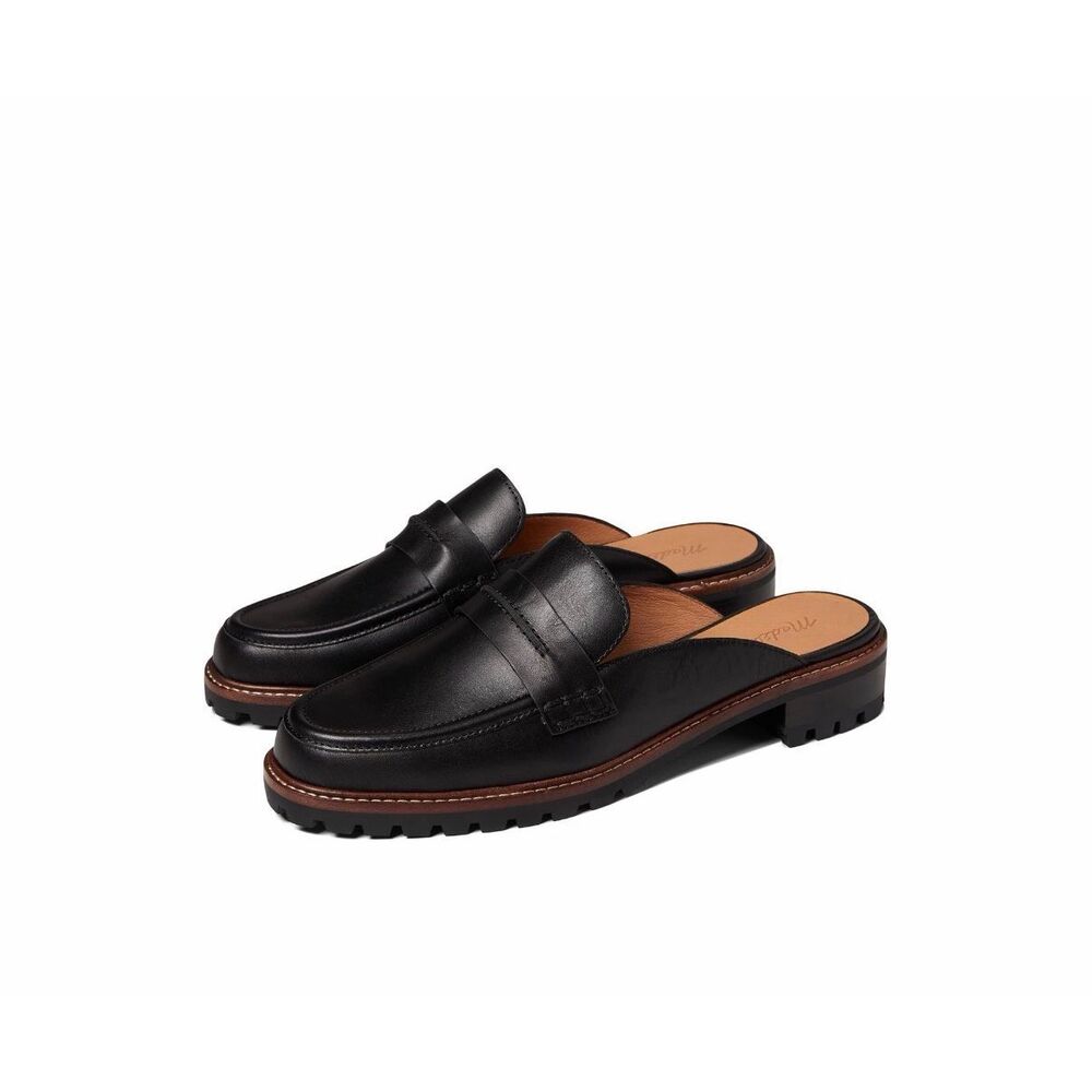 Madewell Mule Loafers The Corinne Lugsole Leather Black 9